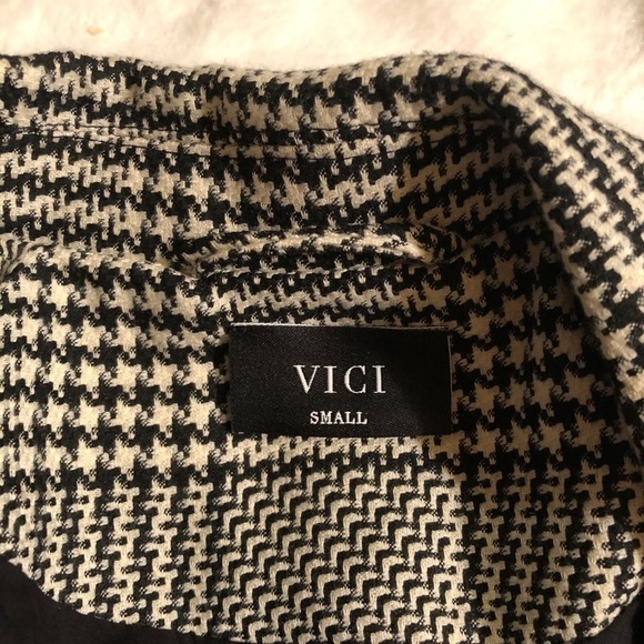 Vici Houndstooth Blazer Long Small - Picture 7 of 10